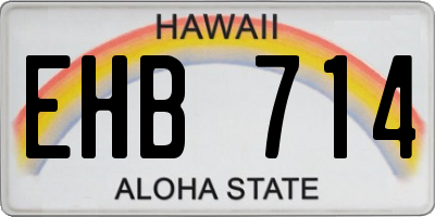 HI license plate EHB714