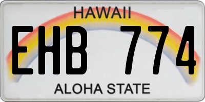 HI license plate EHB774