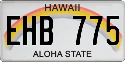 HI license plate EHB775
