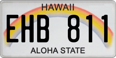 HI license plate EHB811