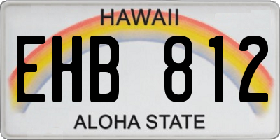 HI license plate EHB812