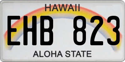 HI license plate EHB823