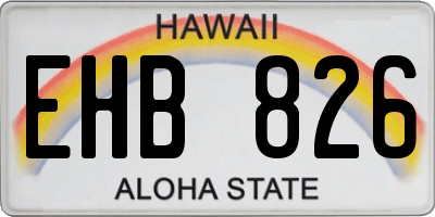 HI license plate EHB826