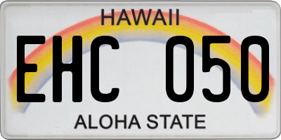 HI license plate EHC050