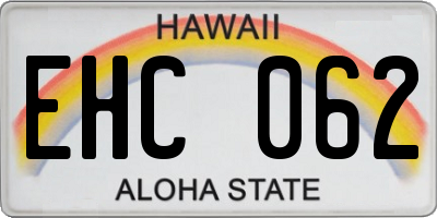 HI license plate EHC062