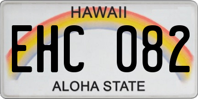 HI license plate EHC082