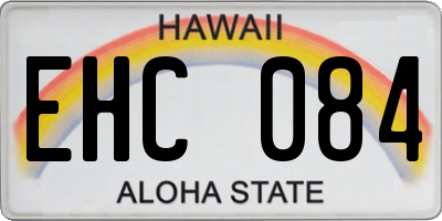 HI license plate EHC084