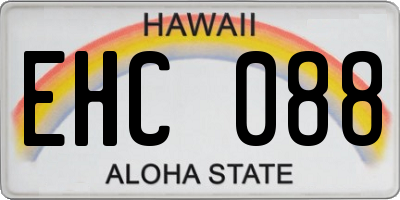 HI license plate EHC088