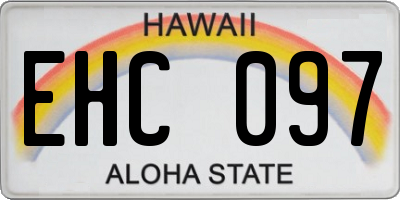 HI license plate EHC097