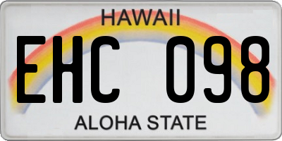 HI license plate EHC098
