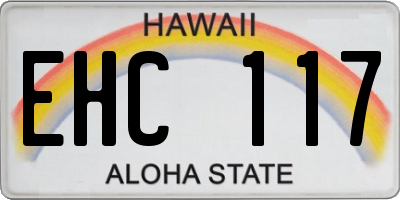 HI license plate EHC117