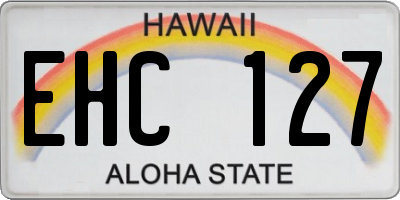 HI license plate EHC127