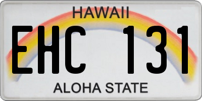 HI license plate EHC131