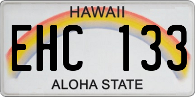 HI license plate EHC133