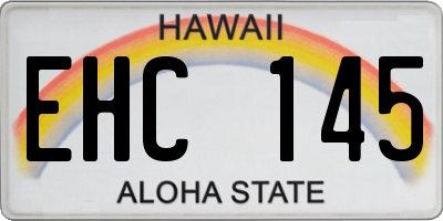 HI license plate EHC145