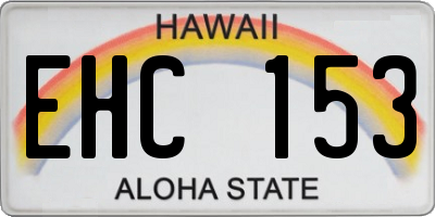 HI license plate EHC153