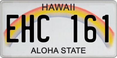HI license plate EHC161