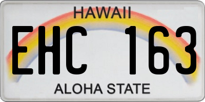 HI license plate EHC163
