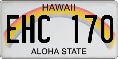 HI license plate EHC170