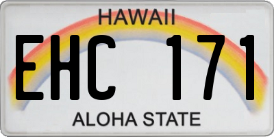 HI license plate EHC171