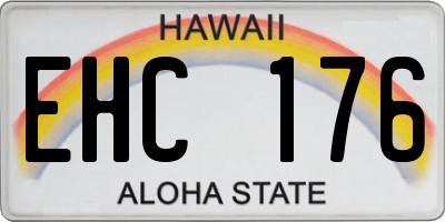 HI license plate EHC176