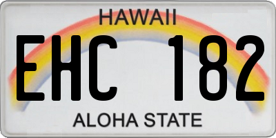 HI license plate EHC182