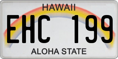 HI license plate EHC199