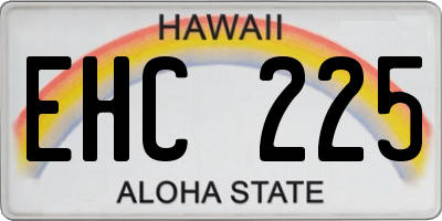 HI license plate EHC225