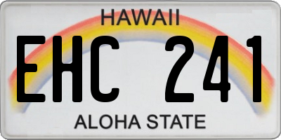 HI license plate EHC241