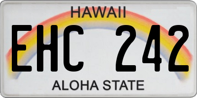 HI license plate EHC242