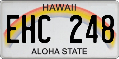 HI license plate EHC248