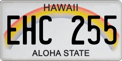 HI license plate EHC255