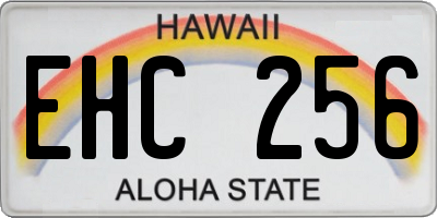 HI license plate EHC256