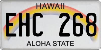 HI license plate EHC268