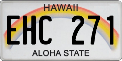 HI license plate EHC271