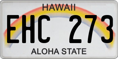 HI license plate EHC273