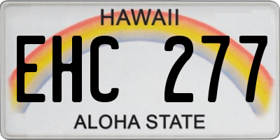 HI license plate EHC277