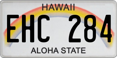 HI license plate EHC284
