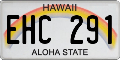 HI license plate EHC291