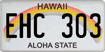 HI license plate EHC303
