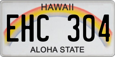 HI license plate EHC304