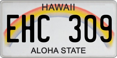 HI license plate EHC309