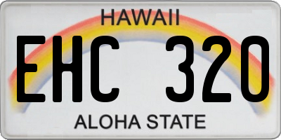 HI license plate EHC320