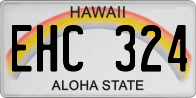 HI license plate EHC324