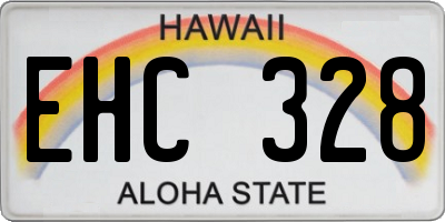 HI license plate EHC328
