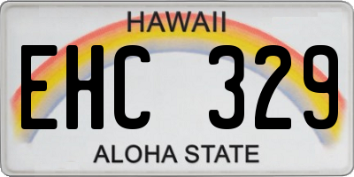 HI license plate EHC329