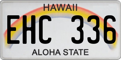 HI license plate EHC336