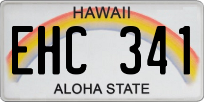 HI license plate EHC341