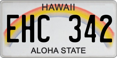 HI license plate EHC342