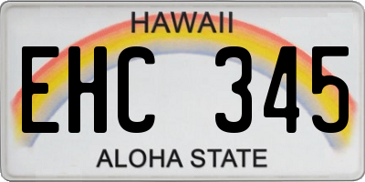 HI license plate EHC345